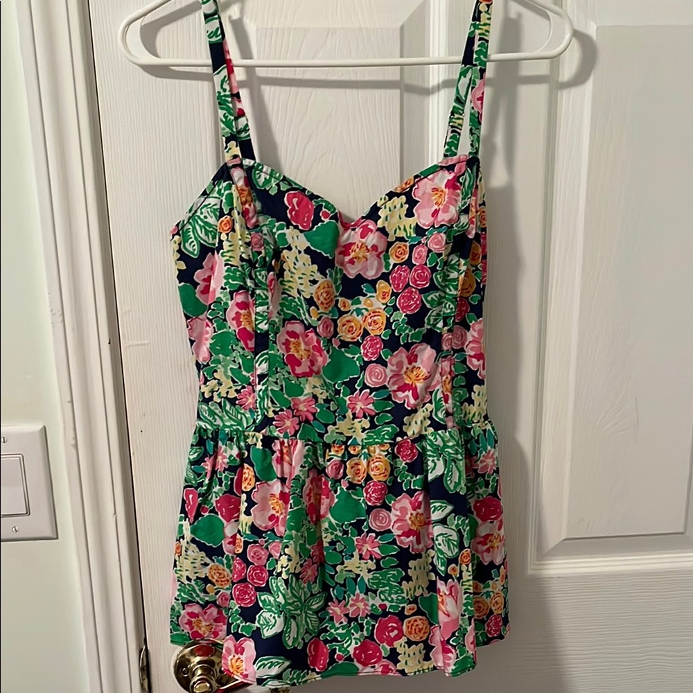 Floral Lilly Pulitzer Peplum Top